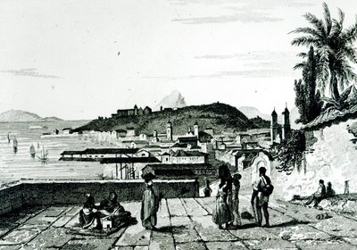 View of Rio de Janeiro from the Church of St. Bento, Drawn by Fleury, Engraved by Aubert, 1838 by French School